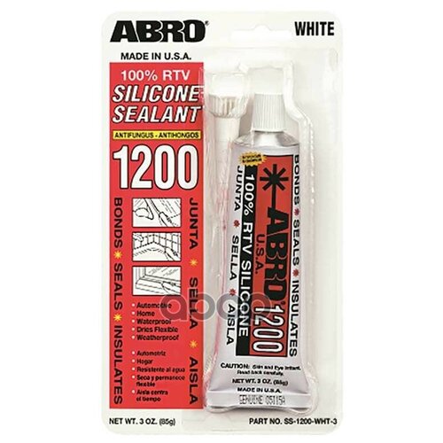 Abro ABRO √ерметик силиконовый белый 85гр ABRO SS-1200-WHT-3 ABRO SS1200WHT3