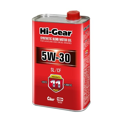 Hi-Gear Масло моторное полусинтетическое 4л 5W-30 Sl/cf HG1134 .