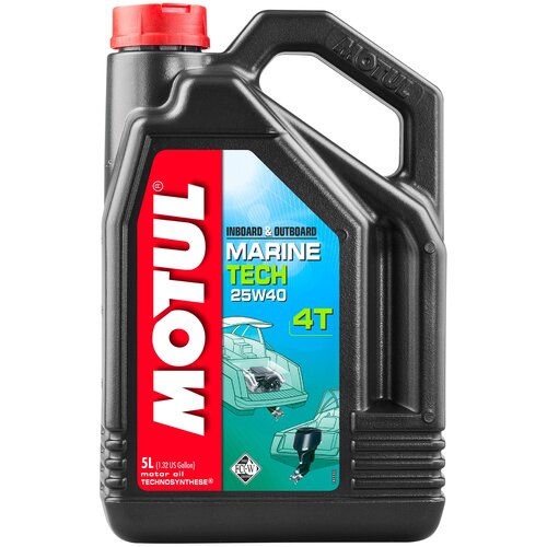 Синтетическое моторное масло Motul Marine Tech 4T 25W40, 5 л