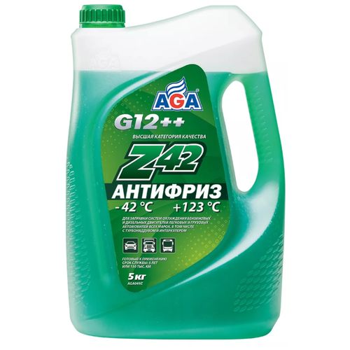 Антифриз готовый AGA -42С/+123С зелёный, 5 л .