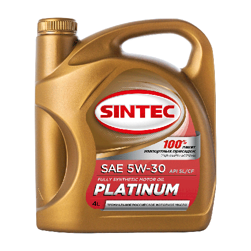 Моторное масло Sintec PLATINUM SAE 5W-30 API SL/CF 4л синтетика (801939)