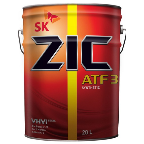 Трансмиссионное масло ZIC ZIС ATF 3 синтетическое 20 л