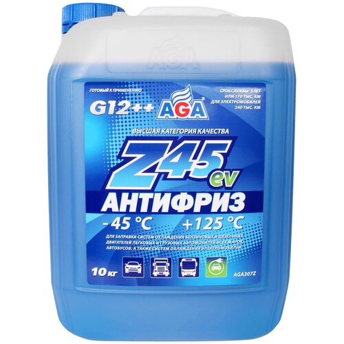 Aga Антифриз, Готовый К Применению, Синий, -45с, G-12++ 10kg AGA арт. AGA307Z
