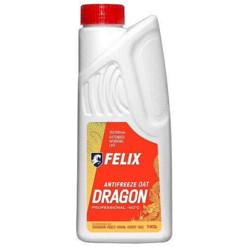 Антифриз Felix Dragon G12+ Готовый -45c Красный 1 Кг 430206404 Felix арт. 430206404