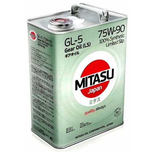 Mitasu 75w90 4l Масло Трансмисионное Gear Oil Gl-5 Lsd Api Gl-5/Mt-1 Limited Slip Pg-2, Синт Mitasu арт. MJ-411-4
