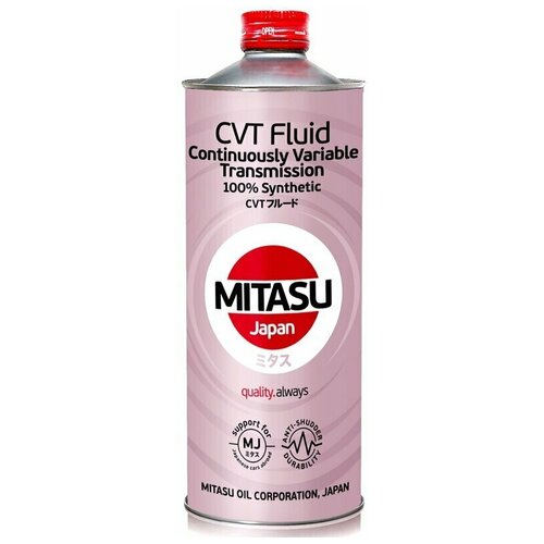 Mitasu 1l Cvt Fluid Масло Трансмисионное 100% Synthetic, Жидкость Для Автомобилей С Вариатором. Mitasu арт. MJ-322-1