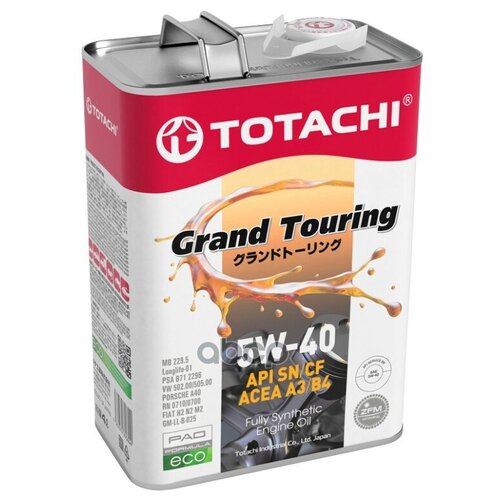 Масло моторное Totachi Grand Touring 5W-40 4л синт. API SN/CF