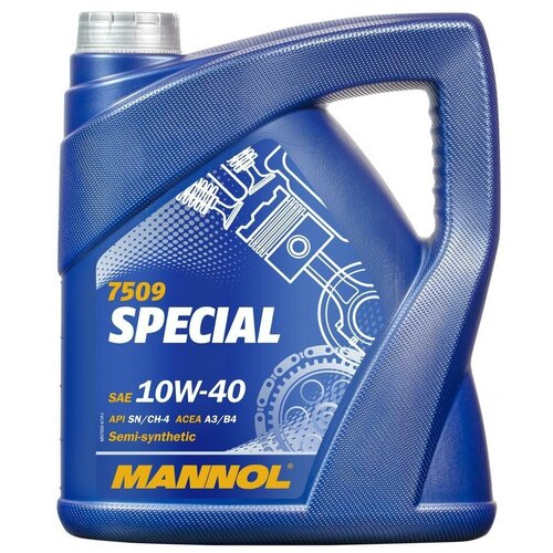 Моторное масло MANNOL 7509 SPECIAL 10W-40, API CN/CH-4, ACEA A3/B4, полусинтетическое 4 л