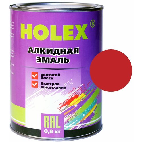 Эмаль Алкидная Ral3003 Красный Рубин Holex 0,8 Кг Holex арт. HAS-380624