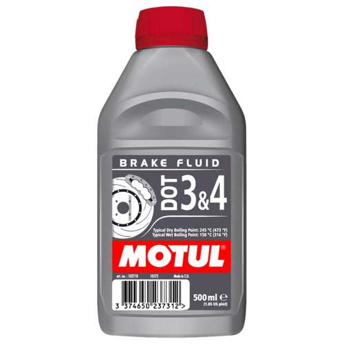 Жидкость Тормозная Dot 3 & 4 Brake Fluid 0,5л MOTUL арт. 102718