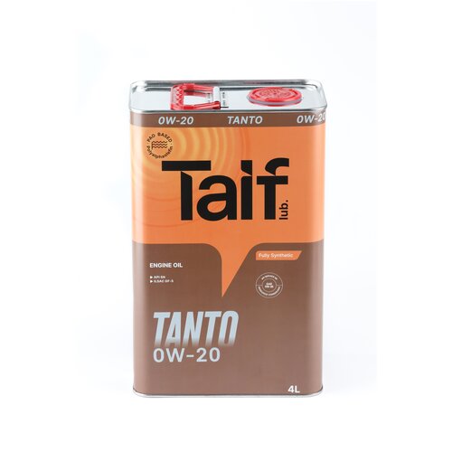 Моторное масло TAIF TANTO 0W-20 Синтетическое, PAO, API SN, ILSAC GF-5, 4л