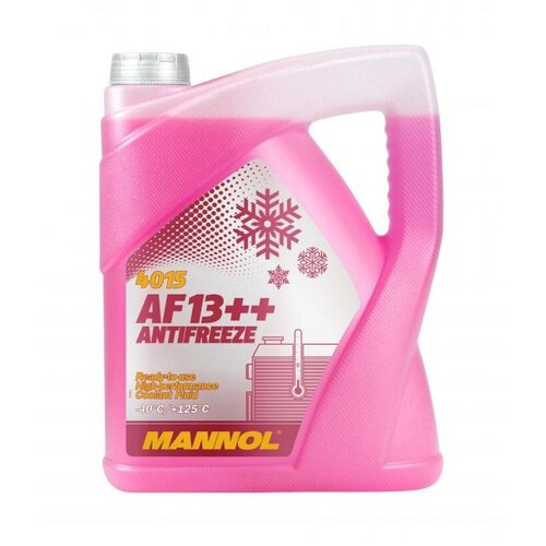 MANNOL MN4015-5 4015-5 MANNOL Antifreeze AF13++ 5 л. Готовый раствор охлаждающей жидкости антифриз красный