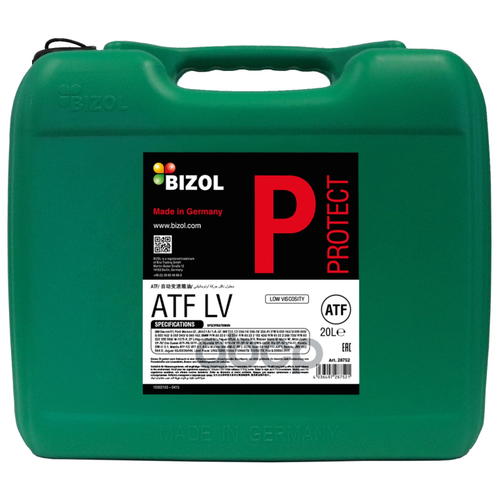 Трансмиссионное масло Bizol Protect ATF LV синтетическое 20 л .