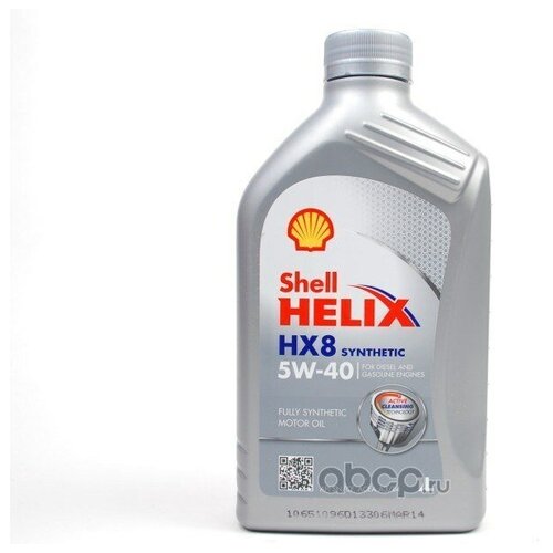Масло моторное shell helix hx8 sn+ 5w-40 синтетическое 1 л 550051580