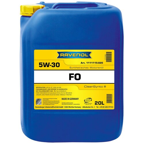 Моторное масло RAVENOL FO SAE 5W-30 ( 20л) new