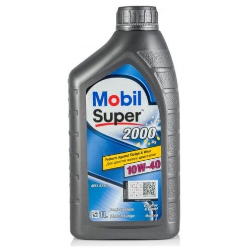 Полусинтетическое моторное масло MOBIL Super 2000х1 10w40, 1 л, 1 шт.