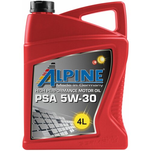 Масло моторное синтетическое Alpine PSA 5W-30 канистра 4л, арт. 0101389