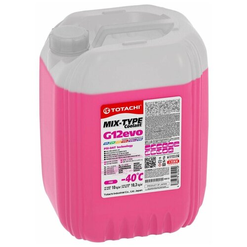Жидкость Охлаждающая Низкозамерзающая Totachi Mix-Type Coolant Pink -40c G12evo 10кг TOTACHI арт. 46810