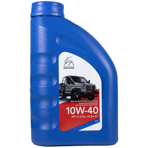Полусинтетическое моторное масло ГАЗ 10W40 CI-4/SL, E7 дизель (1л)