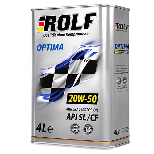 Масло моторное ROLF Optima SAE 20W50 API SL/CF (4 л) 322247