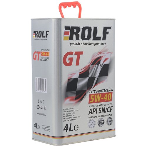 Масло моторное ROLF, GT SAE 5W-40 API SN/CF