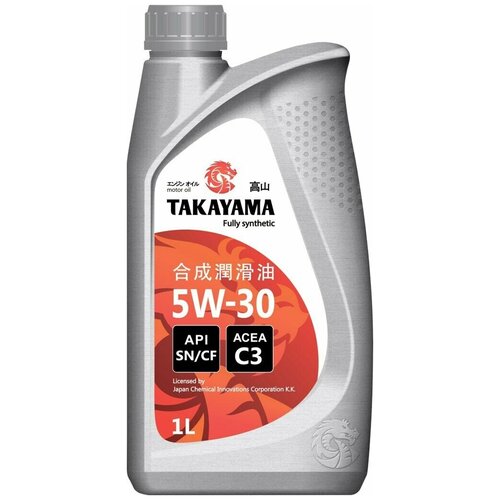 Масло Takayama 5W-30 API Sn/сf C3, синтетическое, пластик, 1 л Takayama 7446782 .