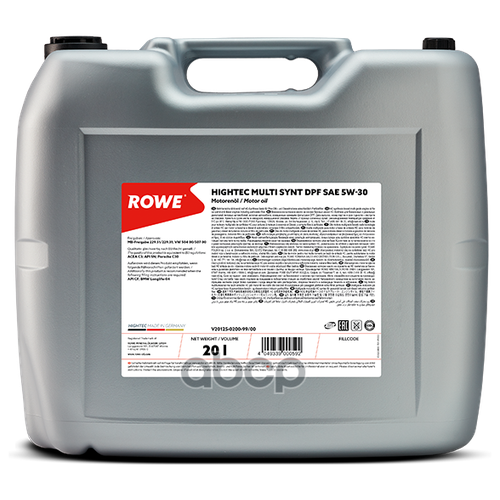 ROWE Масло Hightec Multi Synt Dpf Sae 5w-30 20л {20125020003} 20125020099