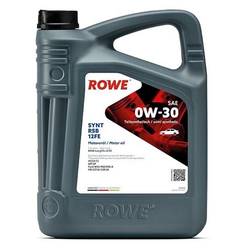 ROWE Масло Моторное Rowe Hightec Synt Rsb 12fe Sae 0w-30 5л.