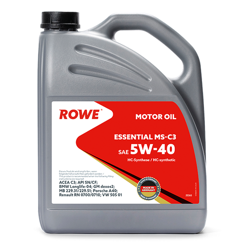 ROWE Масло моторное RОWE Essential 5W-40 MS-C3 (5л) 20365-595-2A