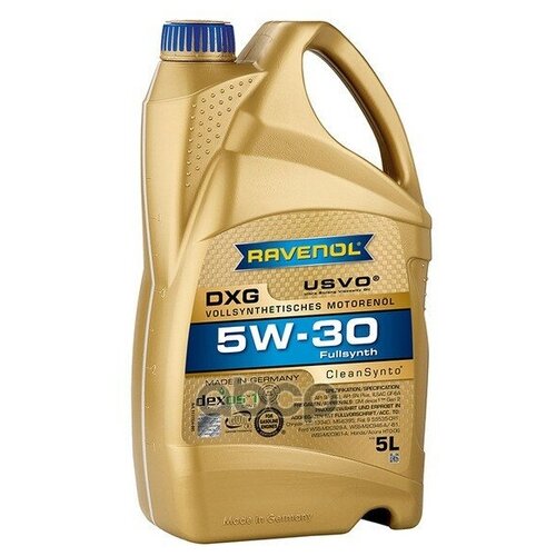 RAVENOL 1111124005 Масло моторное DXG 5W-30 5л (синтетика+ПАО)