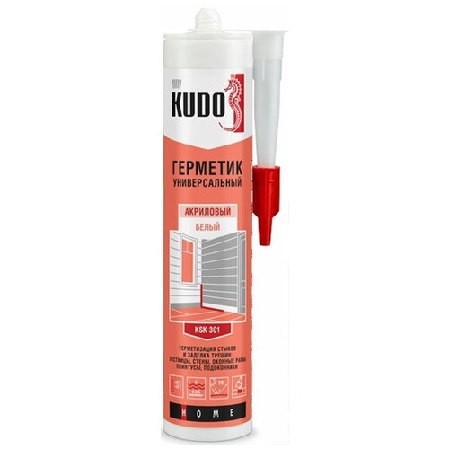 Кудо KSK герметик акриловый универсальный белый (0,28л) / KUDO KSK герметик акриловый универсальный для герметизации белый (0,28л)