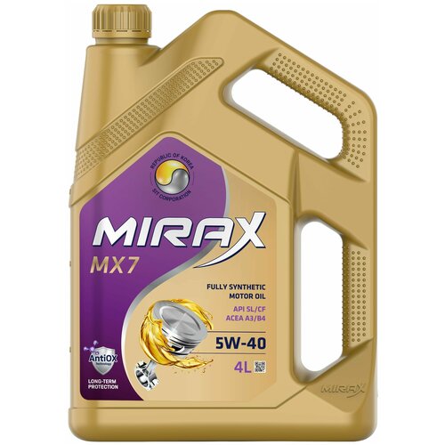MIRAX Mx7 Sae 5w-40 Api Sl/Cf, Acea A3/B4