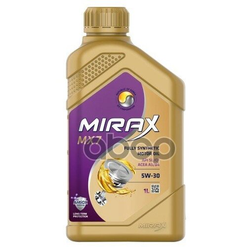 MIRAX Масло Моторное Синтетическое Mirax Mx7 Sae 5W-30 Acea A3/B4 Api Sl/Cf 1Л