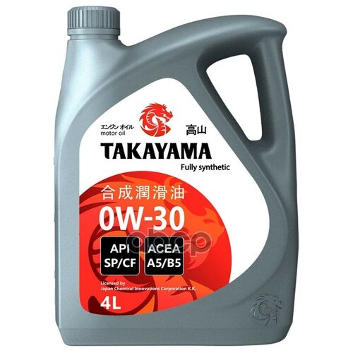 TAKAYAMA Масло Моторное Takayama Motor Oil 0w-30 4 Л 322786