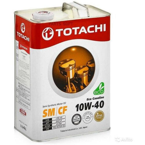 TOTACHI 4589904934919 Масло моторное TOTACHI Eco Gasoline полусинтетическое 10W-40 CF/SN 4л.