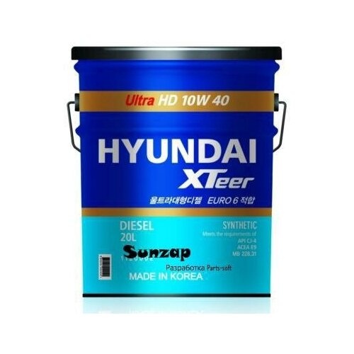 HYUNDAI-XTEER 1120002 Масло моторное Hyundai Xteer HD Ultra CJ-4 10W-40 синтетическое 20 л 1120002