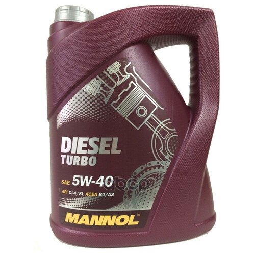 Масло моторное 5w40 mannol 5л синтетика diesel turbo ci-4/sl, b4/a3