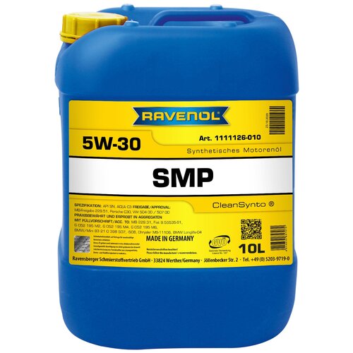 1111126-010-01-999 Моторное масло RAVENOL SMP 5W-30, 10 литров