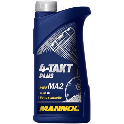 Масло моторное для мотоциклов 10W40 MANNOL 1л полусинтет 4-Takt Plus API SL 4T