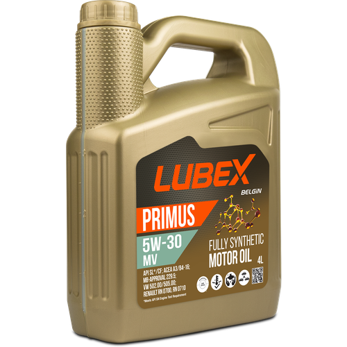 Моторное масло LUBEX PRIMUS MV 5W-30 синтетическое 4 л