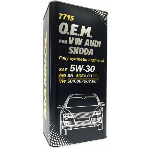 MANNOL 7000 Масло моторное 5W30 MANNOL 1л синтет 7715 O.E.M. for VW Audi Skoda 504.00/507.00