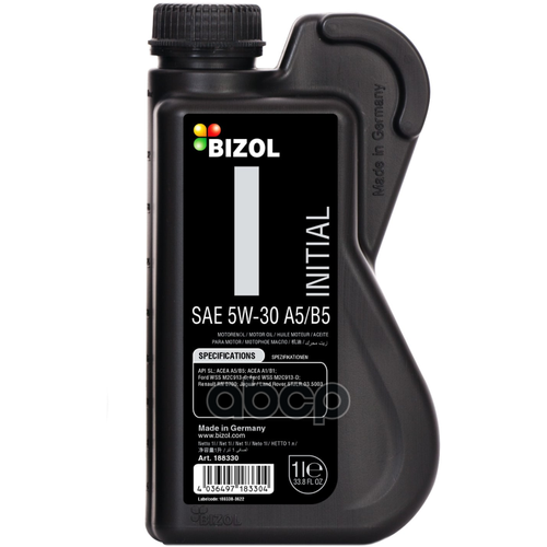Моторное масло Bizol Initial 5W-30 НС-синтетическое 1 л Сделано в Германии .