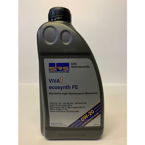 Моторное масло SRS VIVA 1 ecosynth FE 0W-20, 1л