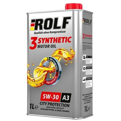 ROLF Масло Моторное Rolf 3-Synthenic 5W-40 Синтетическое 1 Л 322552