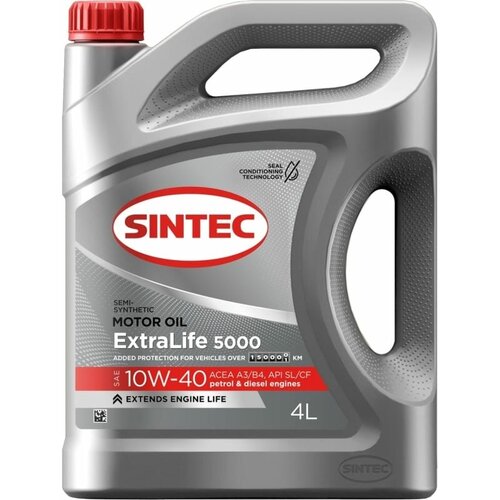 Sintec ExtraLife 5000 SAE 10W-40 ACEA A3/B4 4л полусинтетика (600252)