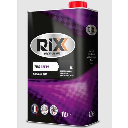 Трансмиссионное масло RIXX TR D ATF-VI 1л RX0006ATX