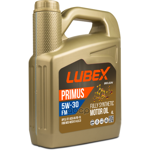 LUBEX L034-1315-0404 L034-1315-0404 LUBEX Синт. мот. масло PRIMUS FM 5W-30 CF/SL A5/B5 (4л)