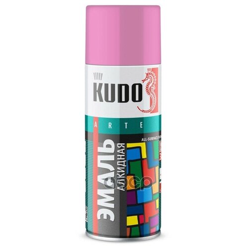 Аэрозольная алкидная краска Kudo KU-1014, 520 мл, розовая