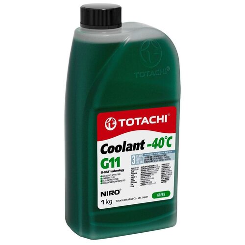 Охлаждающая жидкость totachi niro coolant green -40c g11 1кг, TOTACHI 43201 (1 шт.)