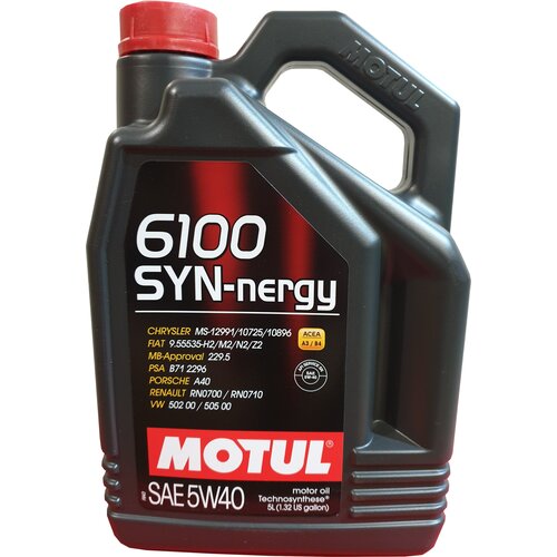 Моторное масло MOTUL 6100 SYN-nergy 5w40 5л.